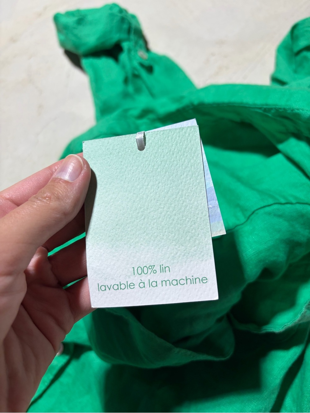 Sigrid Olsen Green Button-Down Linen Shirt - Picture 5 of 10